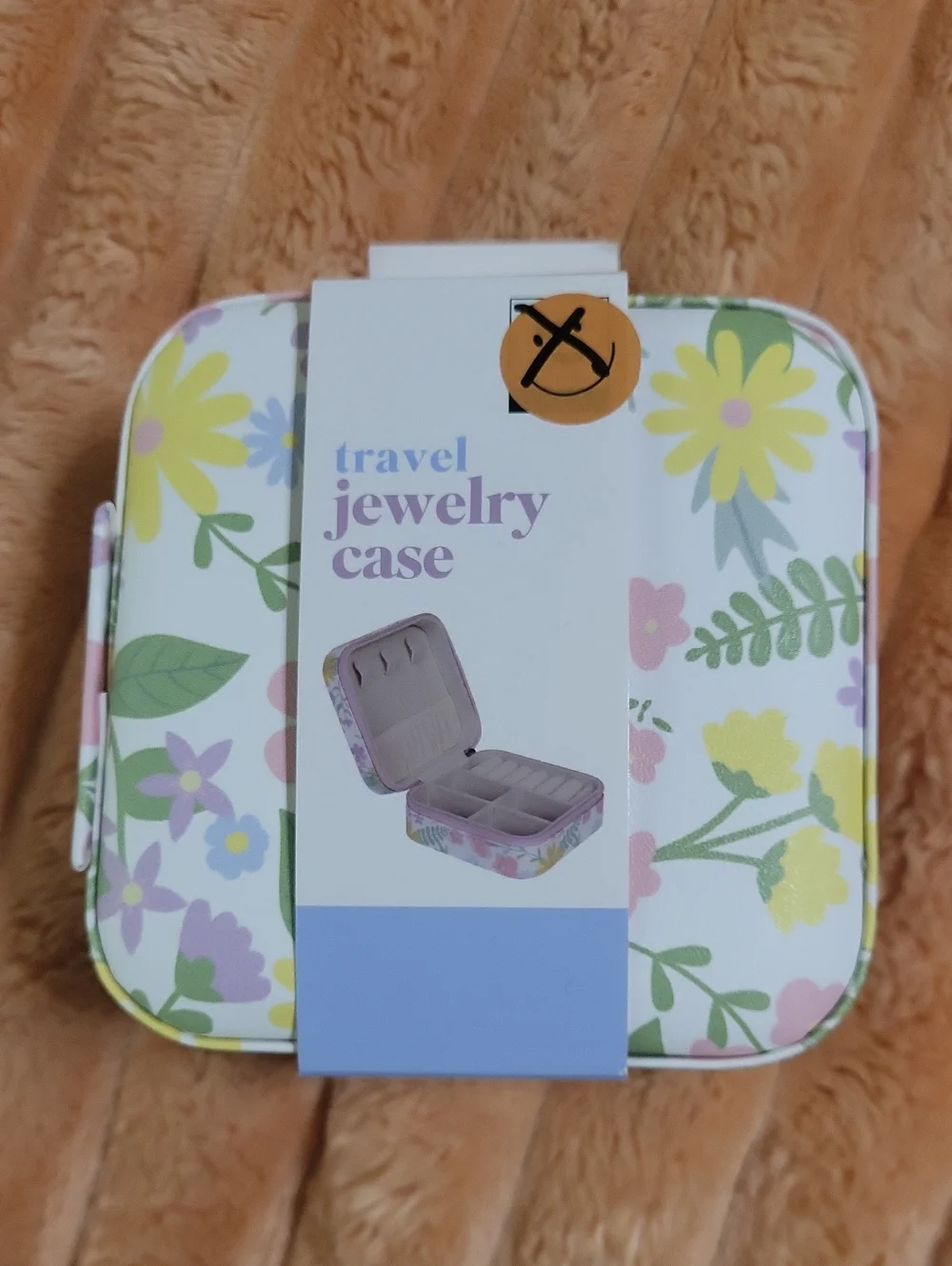 Floral Travel Jewelry Case - White, Yellow, Green, Purple, Pink